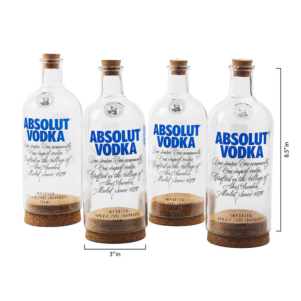 RECYCLED VODKA JARS( SET OF FOUR)