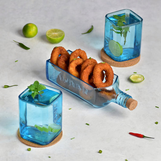 BOMBAY SAPPHIRE PLATTER WITH GLASSES